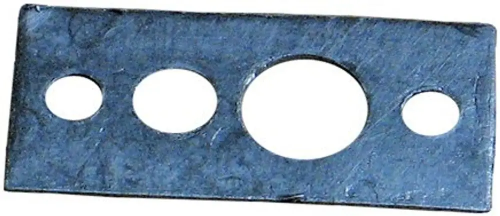 Metallplatte mit mehreren Löchern, vermutlich eine Dichtung von Bosch, für Anwendung in mechanischen oder technischen Geräten.